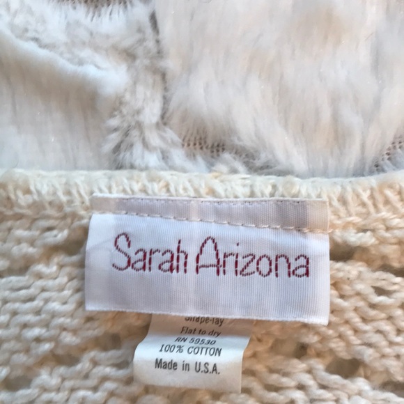 Ivory cotton loose knit sweater by Sarah Arizona - Picture 2 of 8